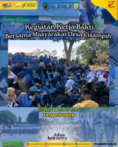 Kegiatan Kerja Bakti Bersama Masyarakat Desa Cisampih